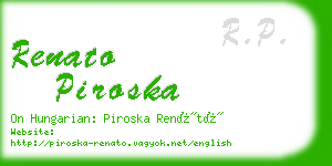 renato piroska business card